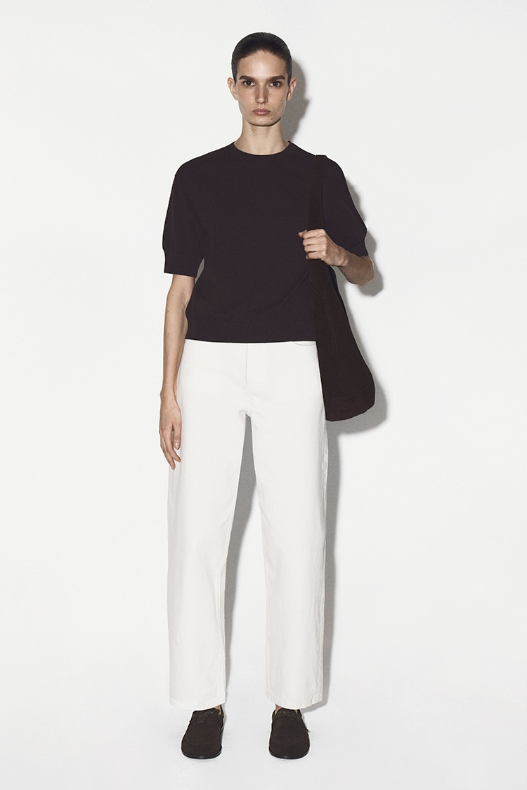 コットンニットTシャツ